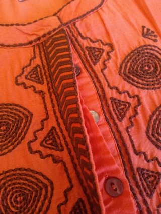 Camisa Tintoreto Talla M Naranja