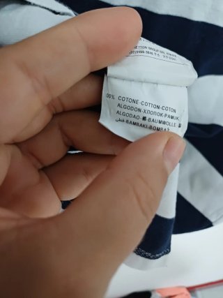 Maglia Polo a Righe Bambino 11-12 Anni