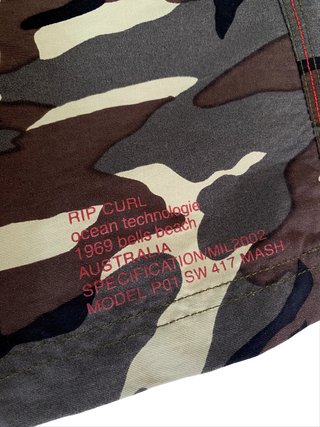 Bañador Rip Curl Camuflaje Y2K Vintage 2002 M