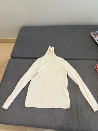Jersey cuello alto blanco talla XS