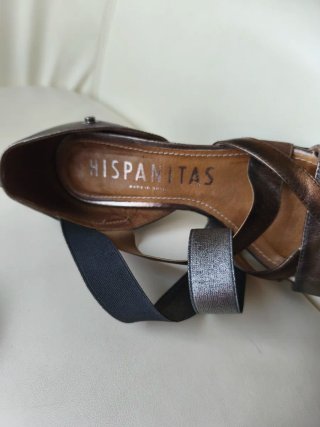 Sandalias Hispanitas Talla 39 doradas y marrones