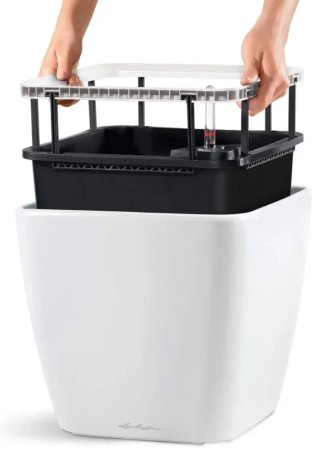 Maceta con Autorriego Quadro Premium 43 LS Gris