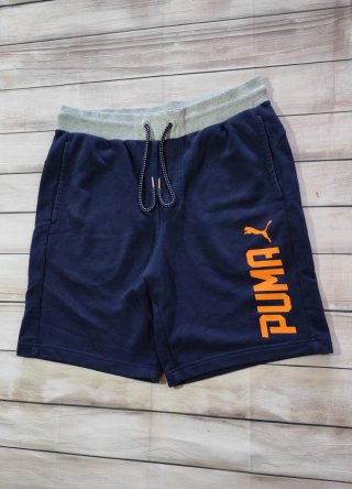 Pantalones Cortos Puma Azul Algodon Logo Talla M