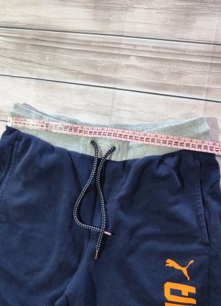 Pantalones Cortos Puma Azul Algodon Logo Talla M