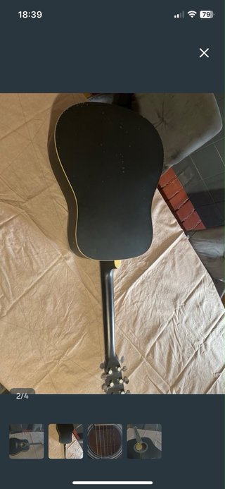 Guitarra Acústica Negra