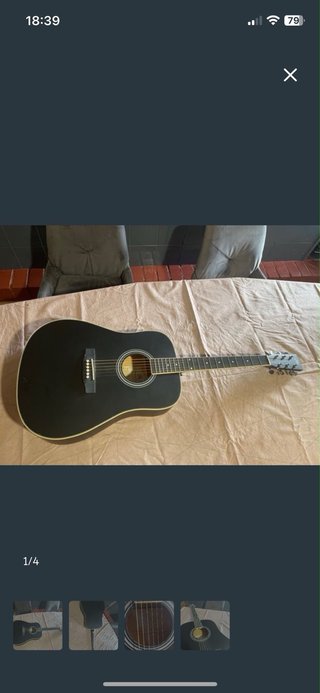 Guitarra Acústica Negra