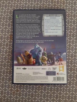 Monstruos S.A. DVD Disney Pixar