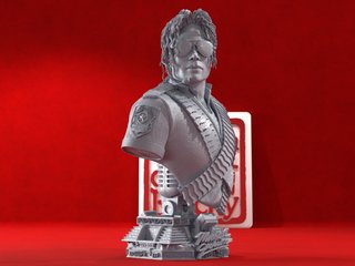 Busto Michael Jackson Resina 1:6 (21,5cm)
