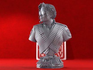 Busto Michael Jackson Resina 1:6 (21,5cm)
