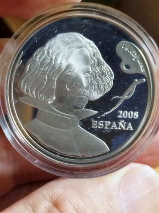 Moneda Plata 10€ Velázquez 2008