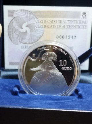 Moneda Plata 10€ Velázquez 2008