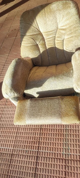 Sillón reclinable tela beige