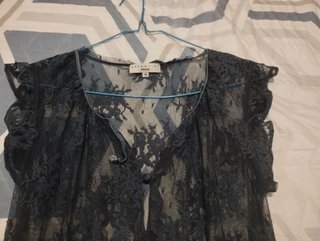 Vestido Essentiel encaje transparente