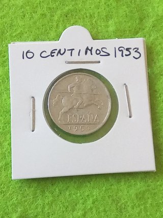 Moneda 10 Centimos España 1953