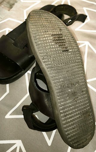 Sandalias Geox Negras Piel