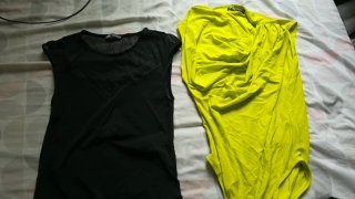Body Zara Amarillo Talla M Body Zara negro S