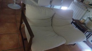 Sillón Zara Home tela beige