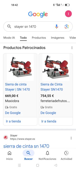 Sierra de cinta Stayer SN.1470
