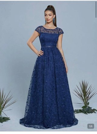 Vestido de fiesta azul