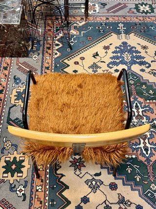 Sedia vintage impilabile con braccioli