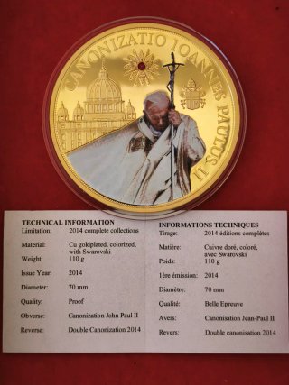 Medalla Canonización Juan Pablo II. 2014 unidades