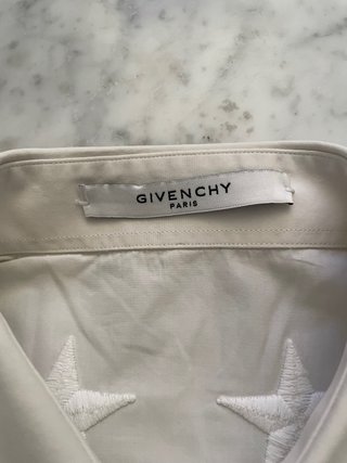 Camicia Givenchy Tg 39 Stelle Ricamate