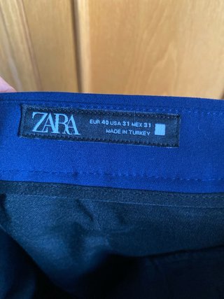 Pantalón de traje azul Zara