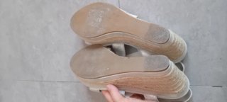 Sandalias cuña plata