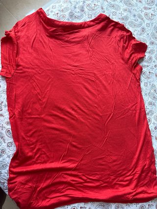 Camiseta Massimo Dutti Roja Mujer