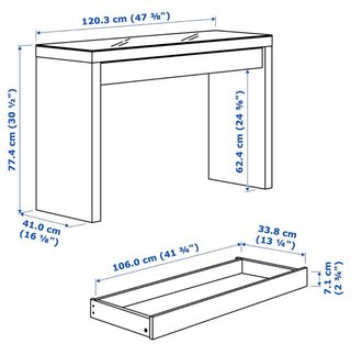 Tocador Ikea Malm con espejo