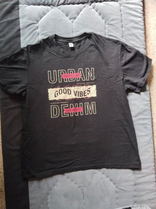 Camiseta Negra Hombre Talla L