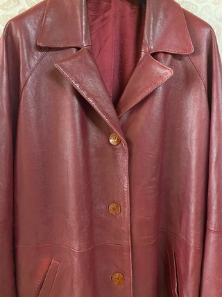 Giacca lunga in vera pelle morbida leggera vintage