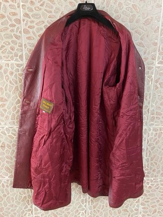Giacca lunga in vera pelle morbida leggera vintage