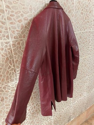 Giacca lunga in vera pelle morbida leggera vintage