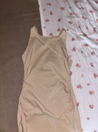 Abito lungo beige bershka taglia m