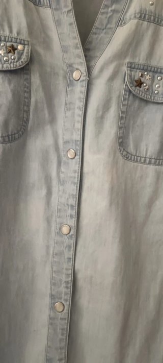 Camisa vaquera adornada talla M