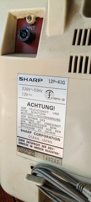 TV Sharp 12 Beige/Negro
