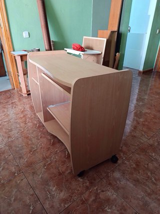 Mesa escritorio madera clara