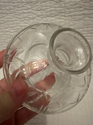 Perfumero antiguo cristal tallado