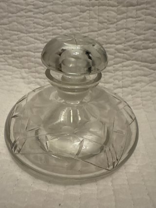 Perfumero antiguo cristal tallado