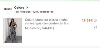 Mono Shein Pierna Ancha Talla Grande XXXL