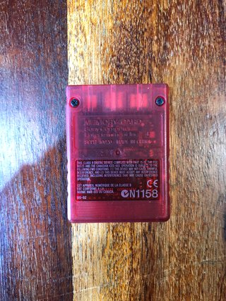 Memory Card 8MB rossa trasparente Ps2 Originale