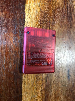 Memory Card 8MB rossa trasparente Ps2 Originale