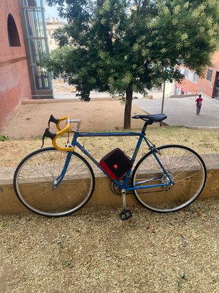 Bicicleta de carretera azul