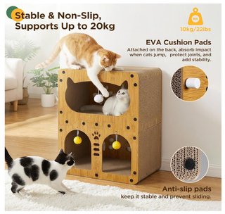Rascador para Gatos de Cartón de 2 Niveles – Nuevo