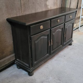 Mueble recibidor madera oscuro
