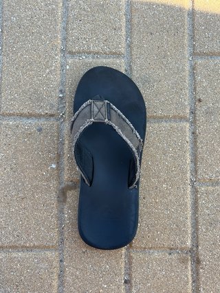Chanclas Quiksilver de cuero negras