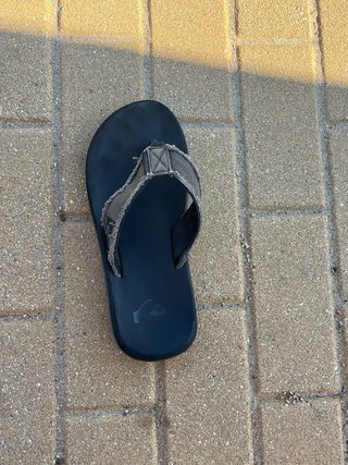 Chanclas Quiksilver de cuero negras