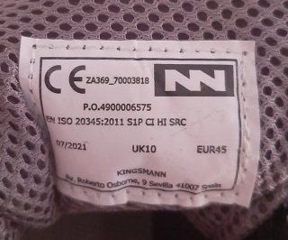 Zapatos de seguridad Kingsman grises