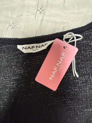 Jersey Naf Naf XL Negro/Plata